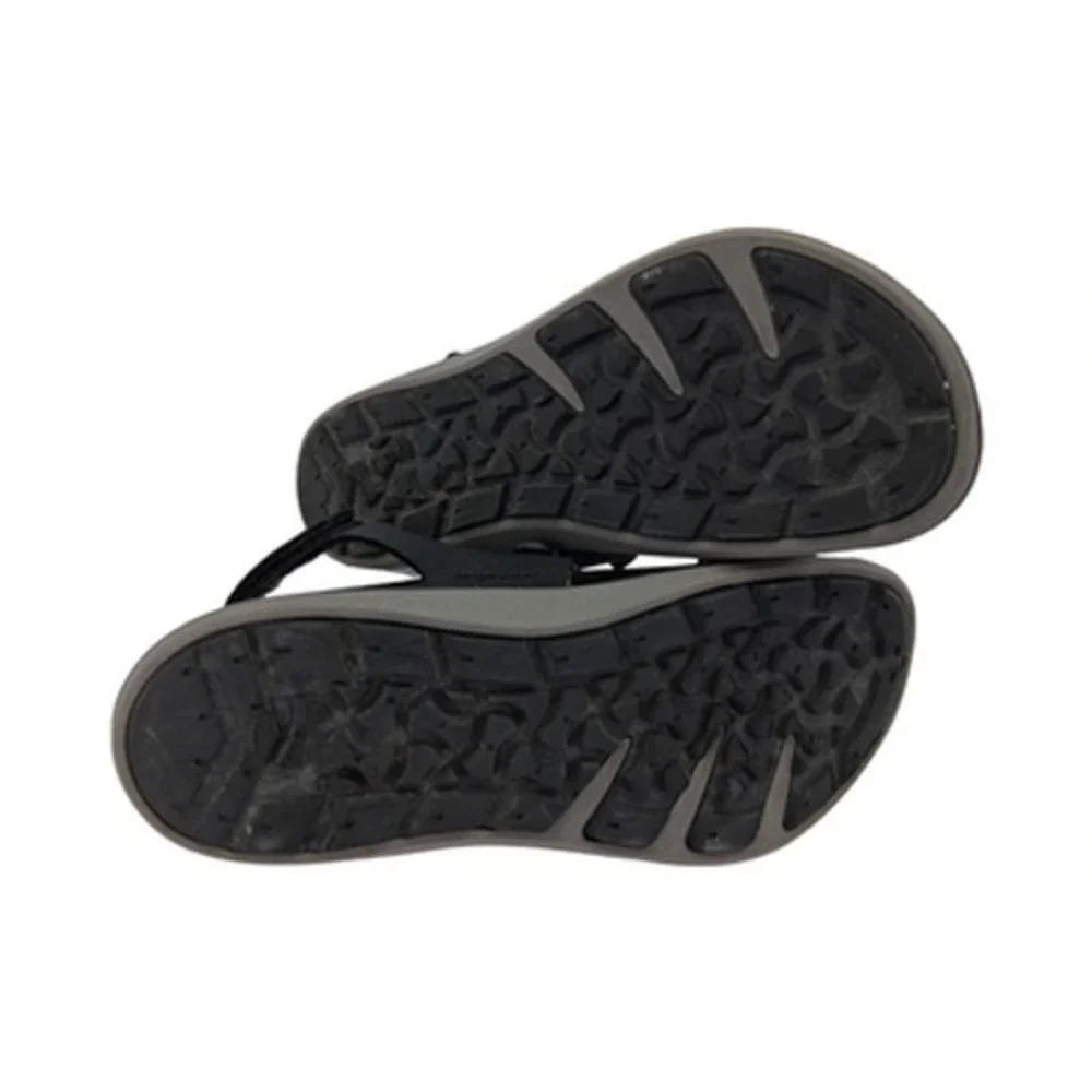 Birkenstock Sandals Womens US 8-8.5 EU 39 Black Nylon Strappy Hook Loop Comfort - Picture 6 of 13